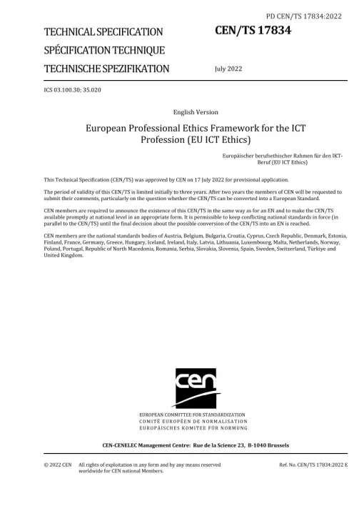 BS PD CEN/TS 17834:2022 pdf