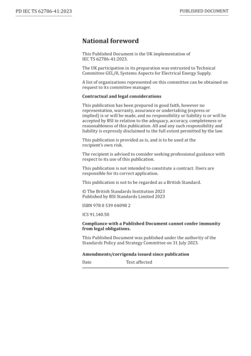 BS PD IEC TS 62786-41:2023 pdf