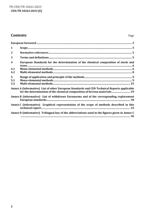 BS PD CEN/TR 10261:2023 pdf