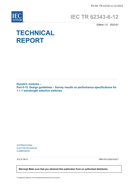 BS PD IEC TR 62343-6-12:2023 pdf