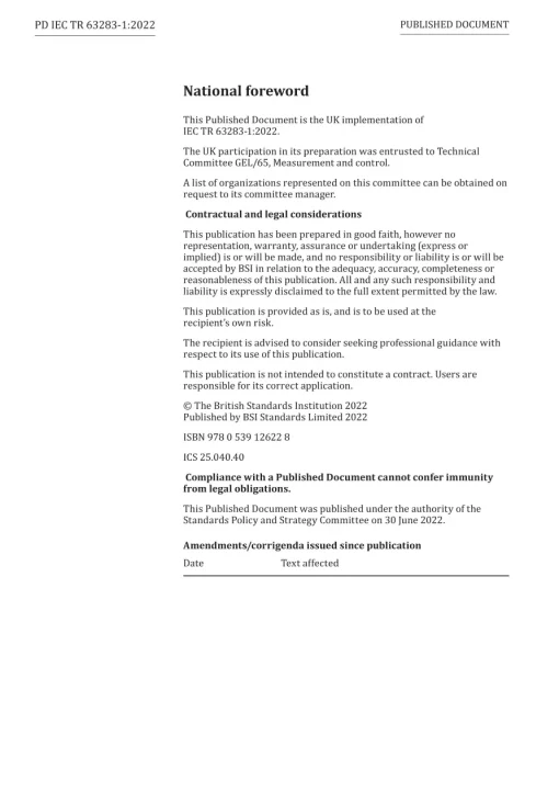 BS PD IEC TR 63283-1:2022 pdf