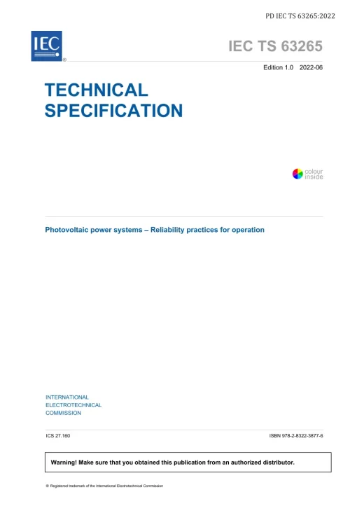 BS PD IEC TS 63265:2022 pdf