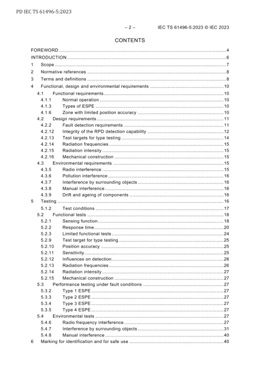 BS PD IEC TS 61496-5:2023 pdf