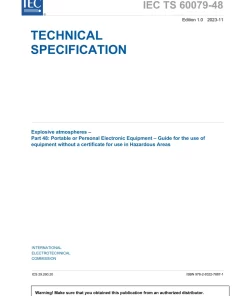 BS PD IEC TS 60079-48:2023 pdf