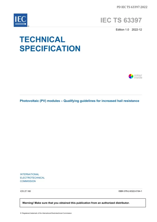 BS PD IEC TS 63397:2022 pdf