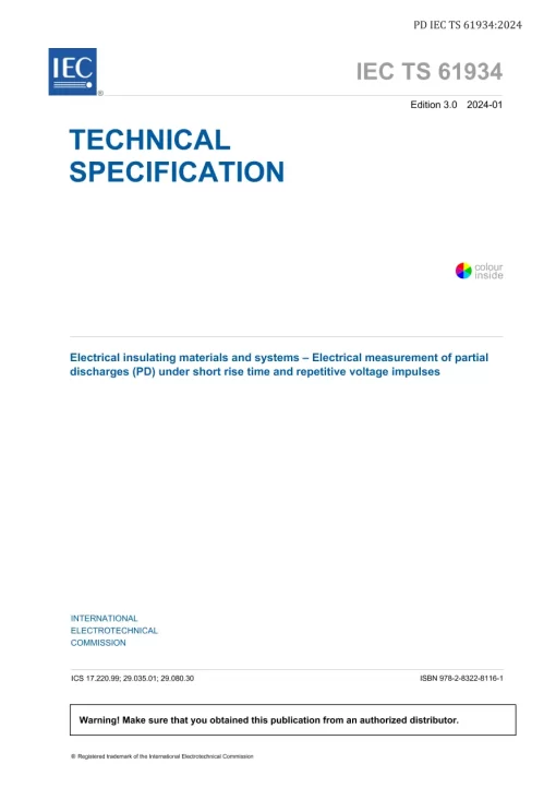 BS PD IEC TS 61934:2024 pdf